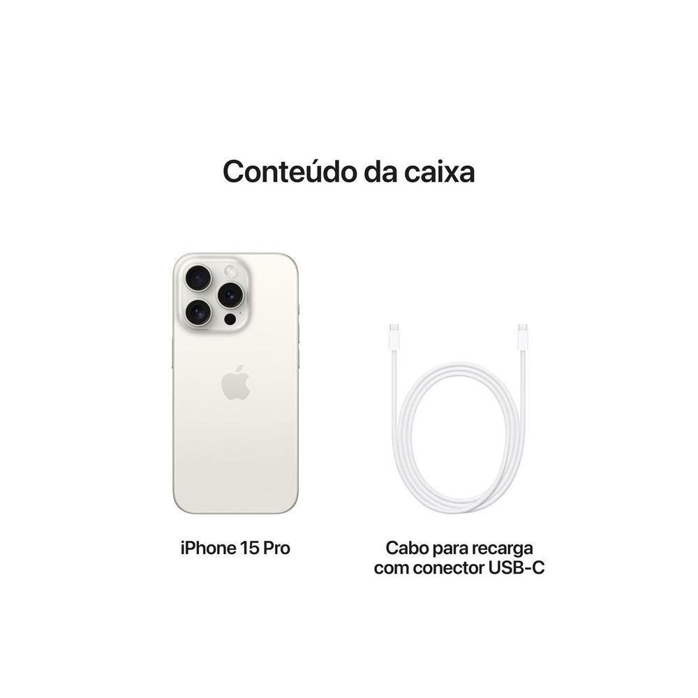 Apple iPhone 15 Pro 256GB Titânio Branco 6,1