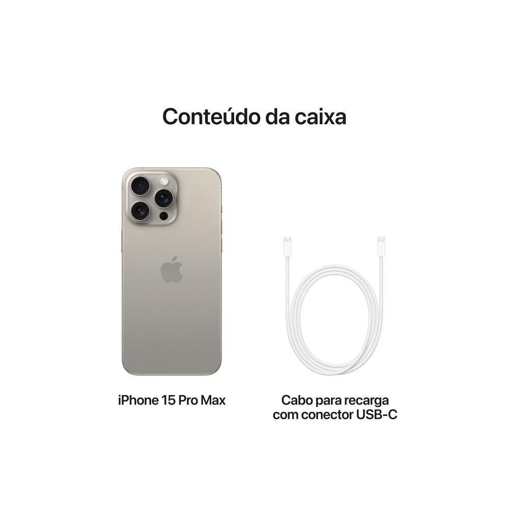 Apple iPhone 15 Pro Max 256GB Titânio Natural 6,7