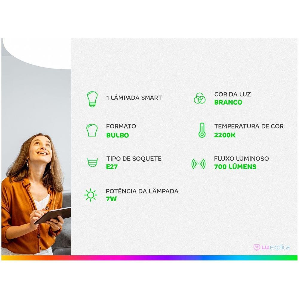 Lâmpada Inteligente Positivo Wi-Fi E27 7W Retrô Lâmpada Inteligente Positivo Wi-Fi E27 7W Retrô