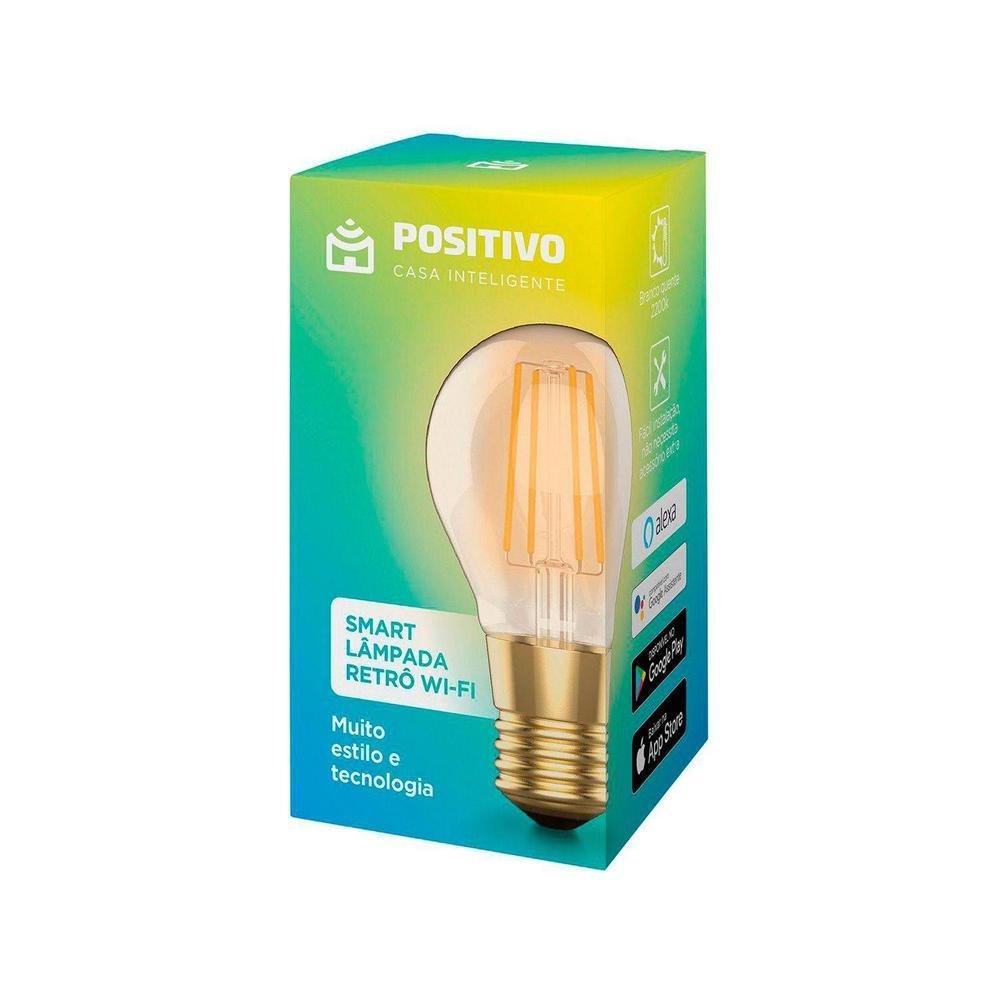 Lâmpada Inteligente Positivo Wi-Fi E27 7W Retrô Lâmpada Inteligente Positivo Wi-Fi E27 7W Retrô
