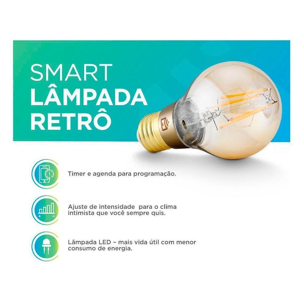 Imagem 9 de 9 do produto Lâmpada Inteligente Positivo Wi-Fi E27 7W Retrô