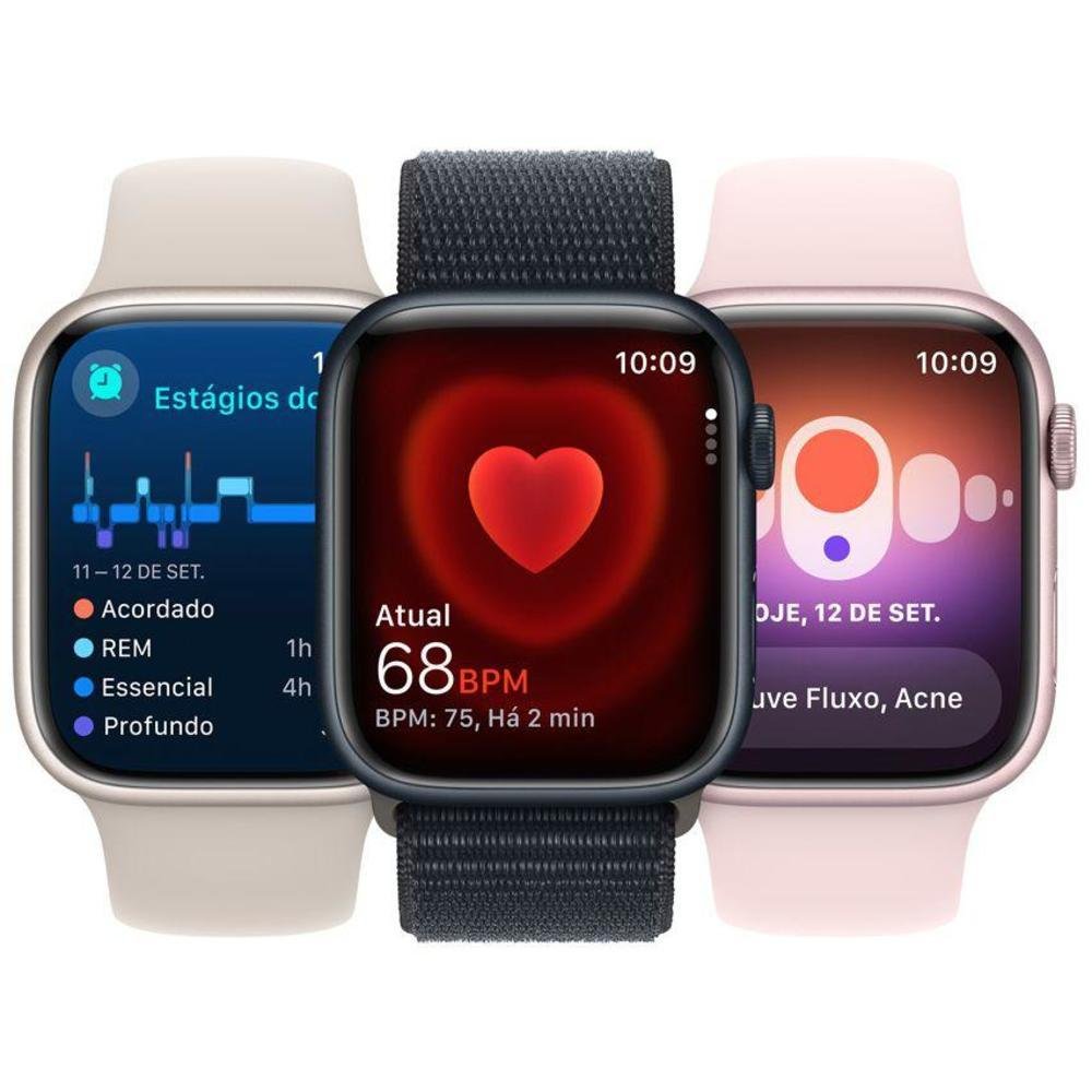 Apple Watch Series 9 GPS Caixa Estelar de Alumínio