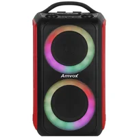 Caixa Amplificada Amvox Aca-600 Bagvox, Entrada Aux, Blutooth 5.0, 600w Rm, Vermelho - Bivolt