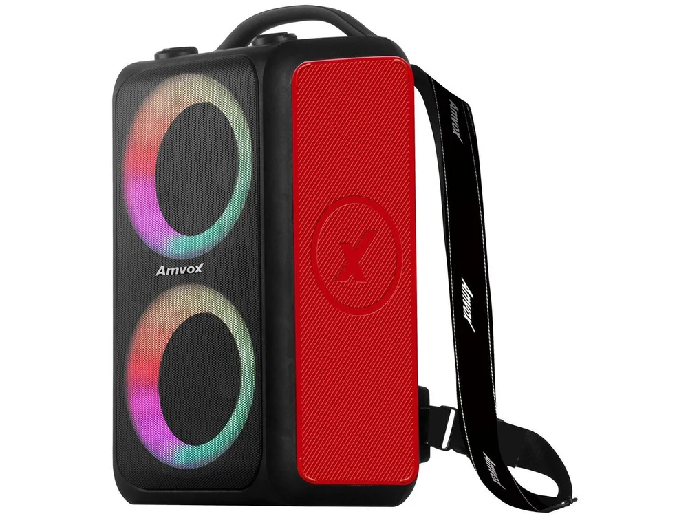 Caixa Amplificada Amvox Aca-600 Bagvox, Entrada Aux, Blutooth 5.0, 600w Rm, Vermelho - Bivolt - view 9