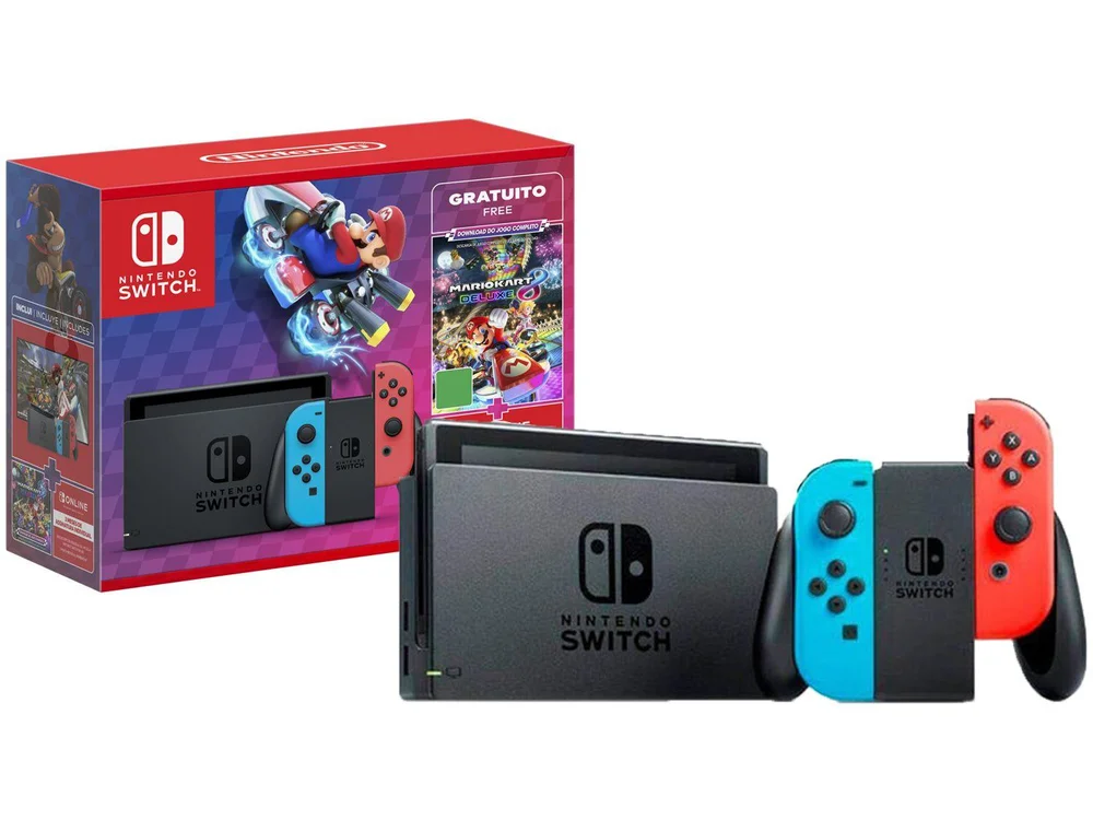 Console Nintendo Switch Mario Kart 8 KaBuM