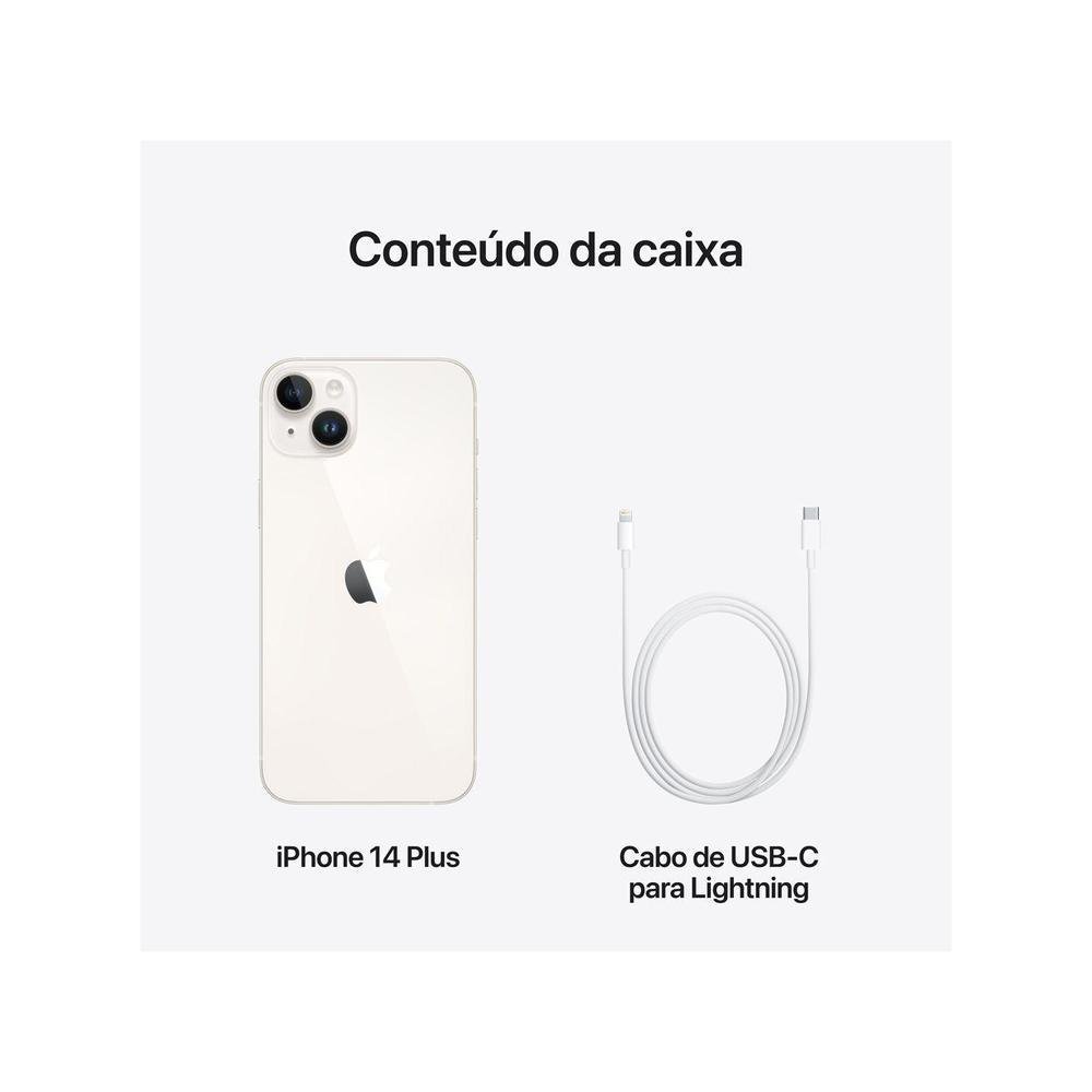 Imagem 10 de 10 do produto Smartphone iPhone 14 Plus, 128GB, 5G, Tela OLED de 6,7'' 12MP - Estelar
