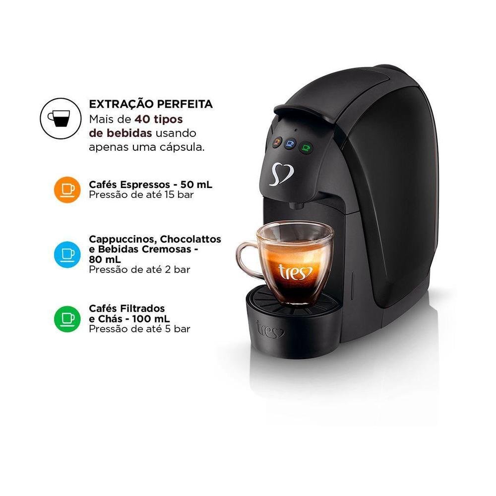 Cafeteira Expresso TRES Luna Preta Cafeteira Expresso TRES Luna Preta