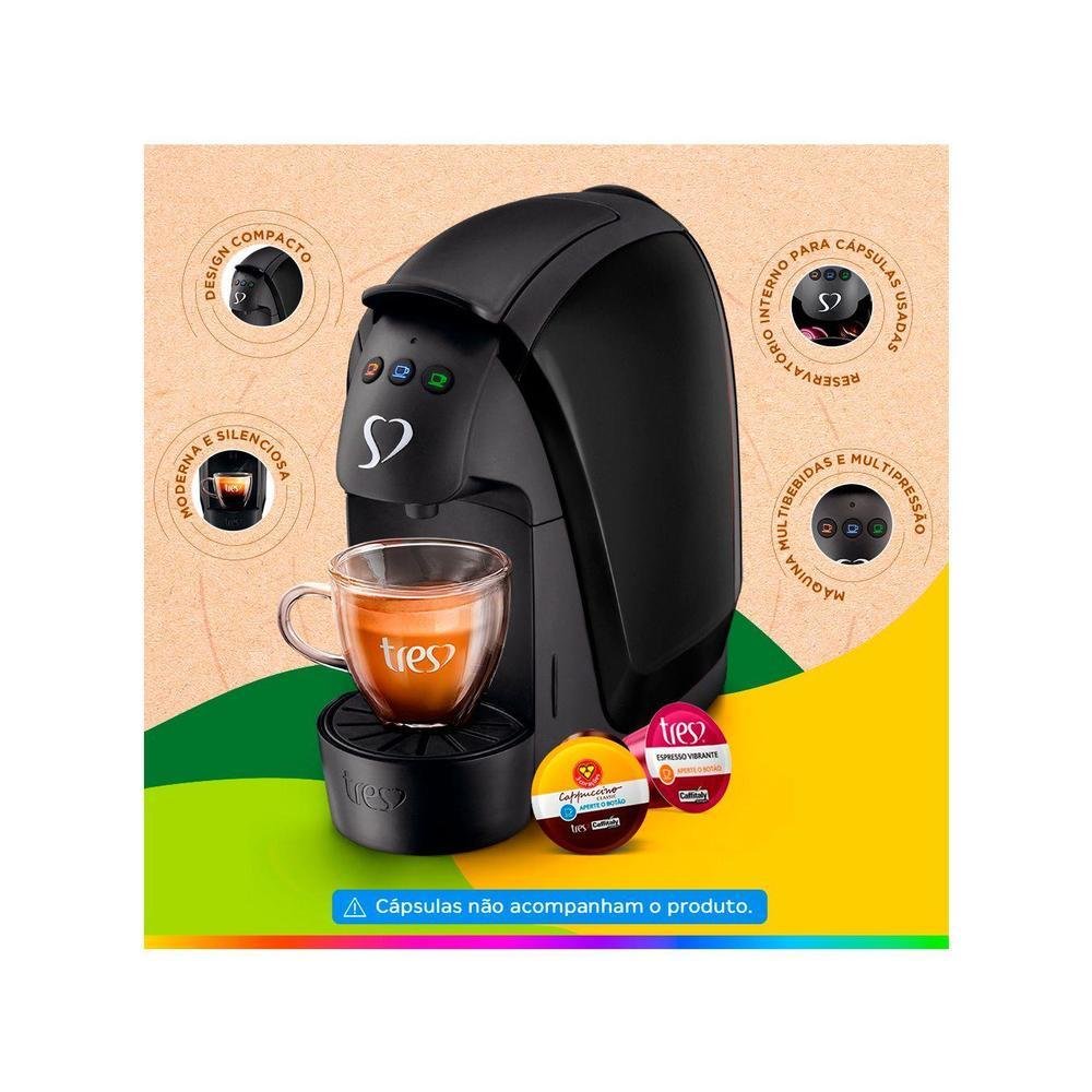 Cafeteira Expresso TRES Luna Preta Cafeteira Expresso TRES Luna Preta