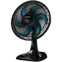 Ventilador De Mesa Mondial Super Power, 40cm, 6 Pás, 3 Velocidades, 220V, Preto E Azul - Vsp-40-Ap