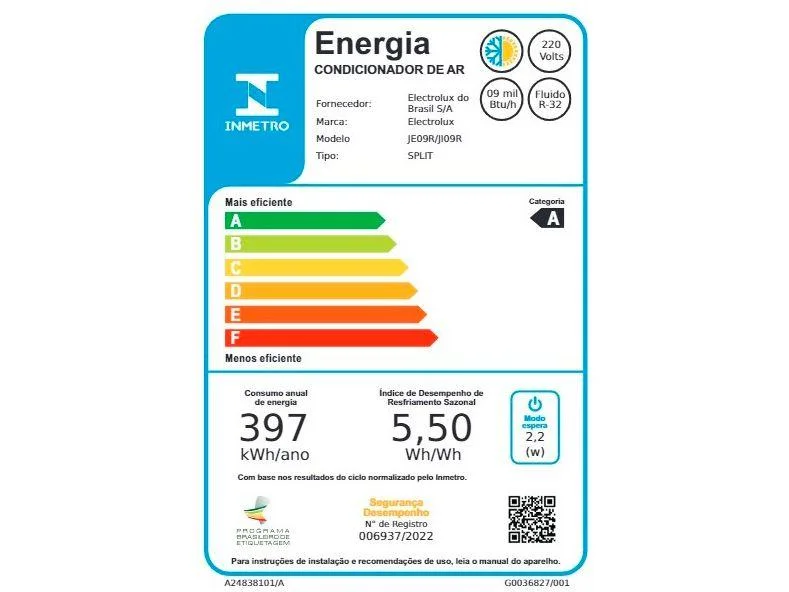Imagem 4 de 18 do produto Ar Condicionado Electrolux Split Inverter Color Adapt 9000 BTU/h, Quente e Frio, 220V
