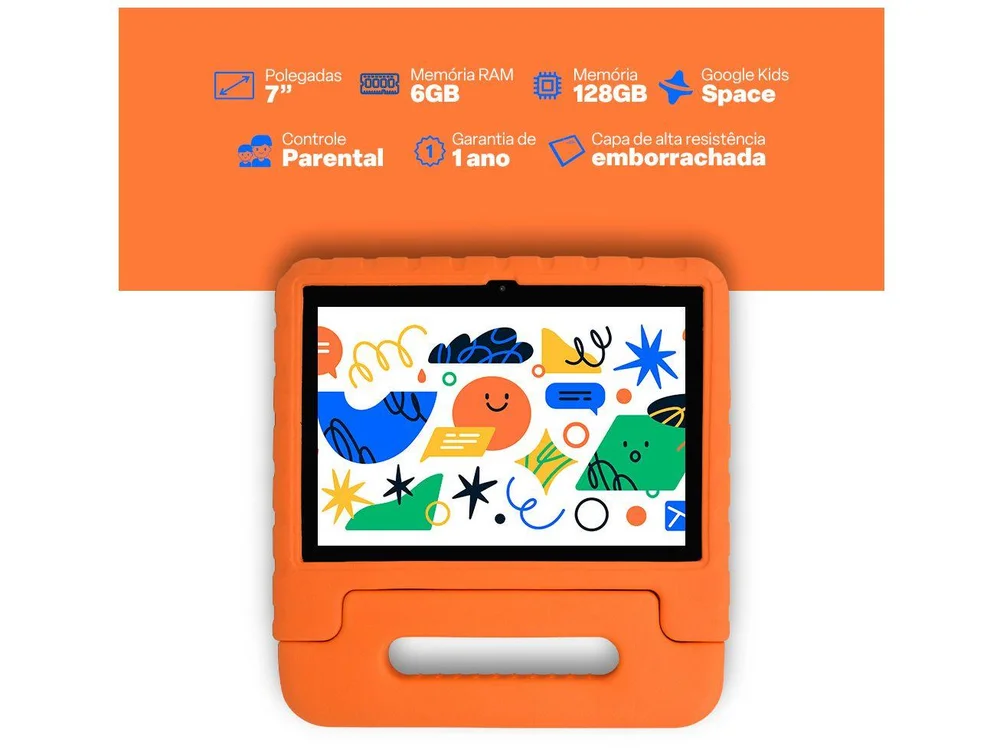 Tablet M10 Wifi 6/128GB Kid Pad Laranja - view 2