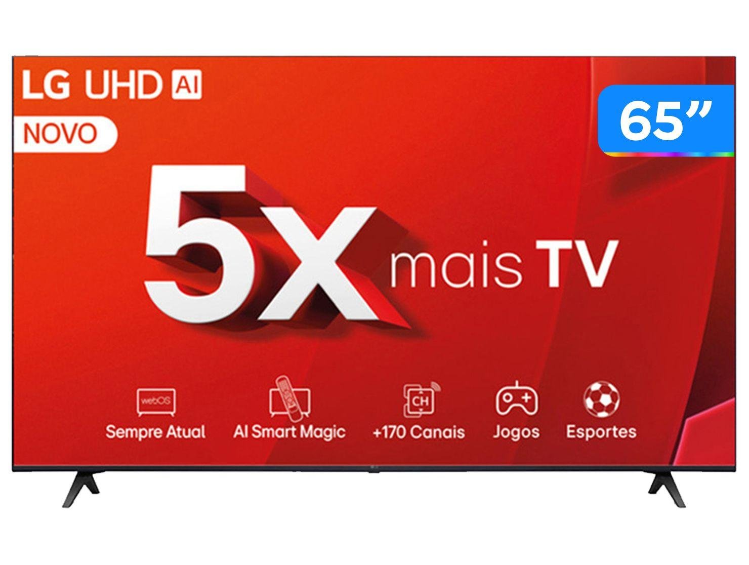 Smart Tv 4k 65  Lg Uhd 65ut8050 Processador A5 Ger7 Ai Alexa/chromecast Integrado Webos 24 Controle Smart Magic