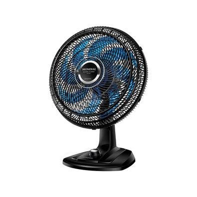 Ventilador de Mesa Mondial Super Turbo VTX-40-Crystal 40cm 8 Pás 3 Velocidades Preto e Azul