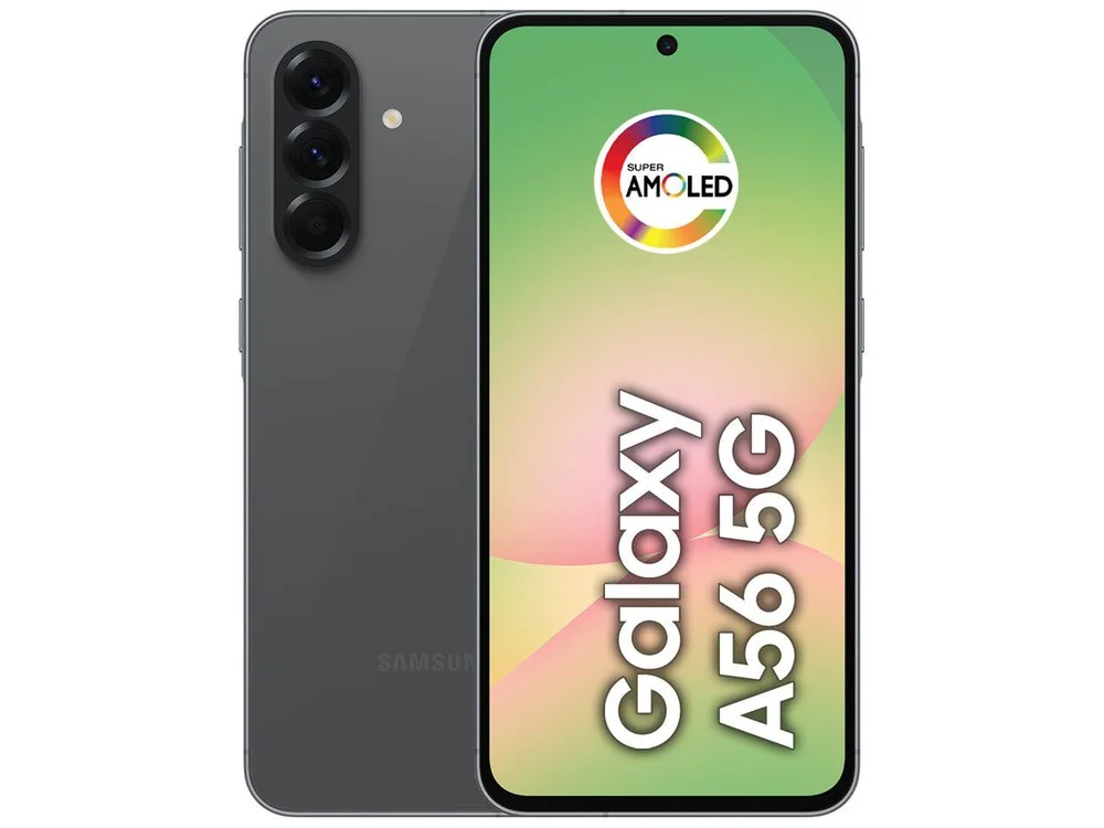 Celular Samsung Galaxy A56 5g 256gb, 8GB Ram, Câmera 50mp, Ip67, Super AmoLED 6.7”, Recursos Ai Preto