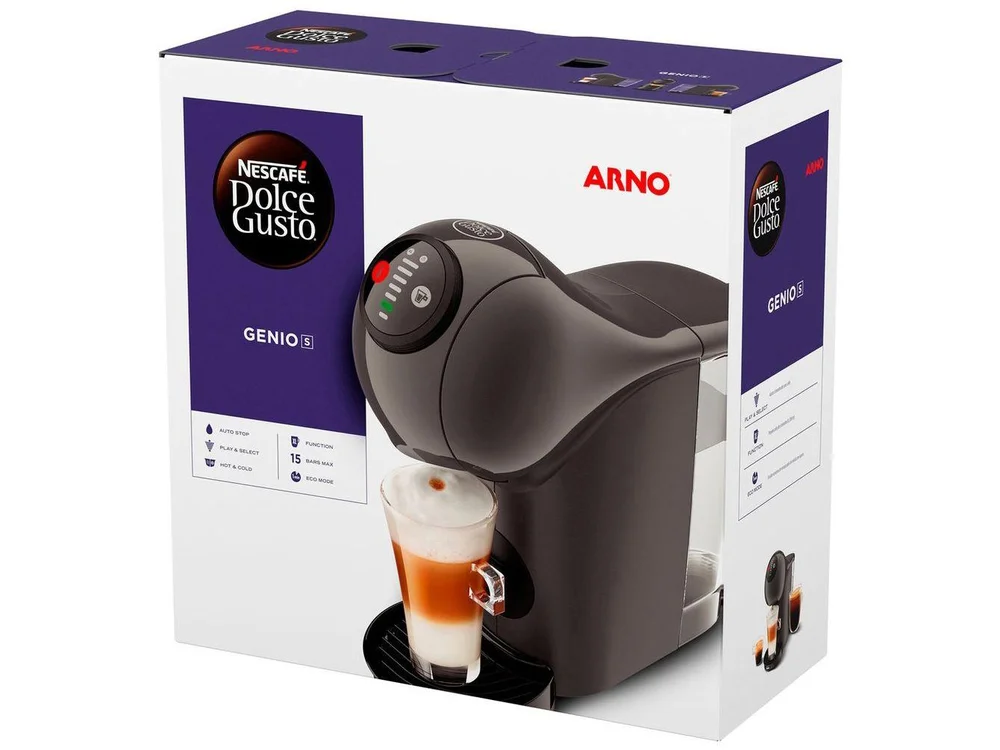 Imagem 5 de 20 do produto Cafeteira Arno Dolce Gusto Genio S Basic Grafite - Dgs5 - 220v