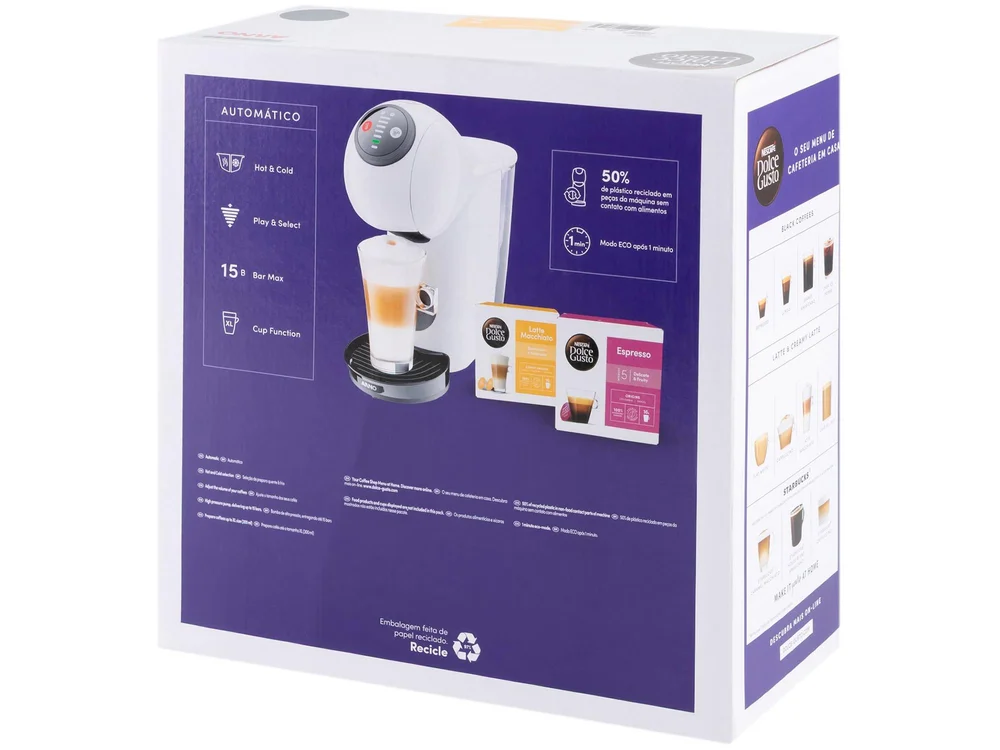 Imagem 4 de 20 do produto Cafeteira Arno Dolce Gusto Genio S Basic Grafite - Dgs5 - 220v