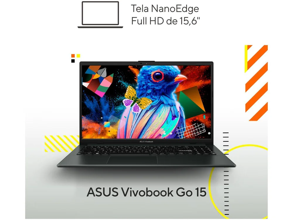 Notebook ASUS Vivobook Go 15 AMD Ryzen 5 7520U 8GB