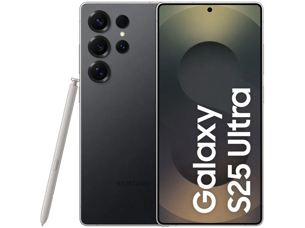 Samsung Galaxy S25 Ultra 5G 256GB Galaxy AI Titânio Preto 6,9" 12GB RAM Câm. Quádrupla 200+50+10+50MP Bateria 5000mAh Dual Chip