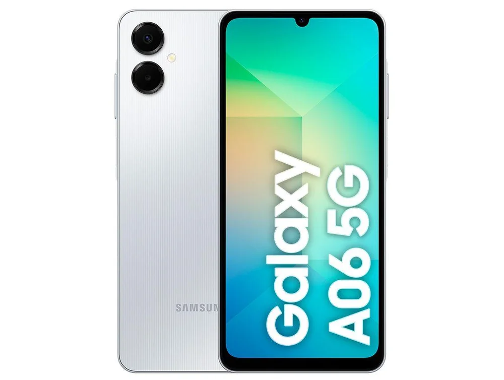 Smartphone Samsung Galaxy A06, 128GB, 4GB RAM, Cinza | KaBuM!