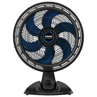 Ventilador de Mesa Arno Air Force VA46 40cm 6 Pás 3 Velocidades Preto e Azul Escuro 2720018897