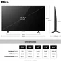 Smart TV 55" TCL 4K UHD QLED 55P7K Google TV AiPQ Google Assistente 3 HDMI 1 USB 11
