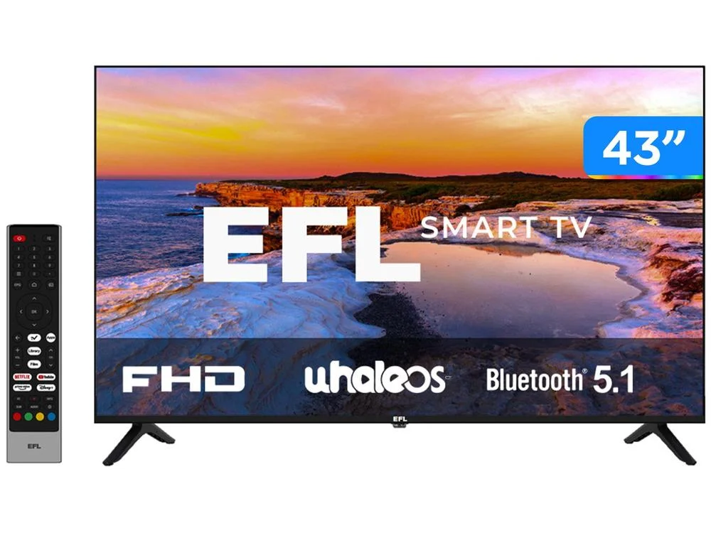 Smart TV 43"" HD EFL DLED SX800 43SX800FD 3 HMDI 2 USB - view 7