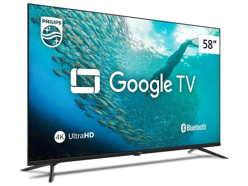 Smart TV 58" 4K UHD LED Philips 58PUG7019/78 Wi Fi Bluetooth Google Assistente 3 HDMI 2 USB 7