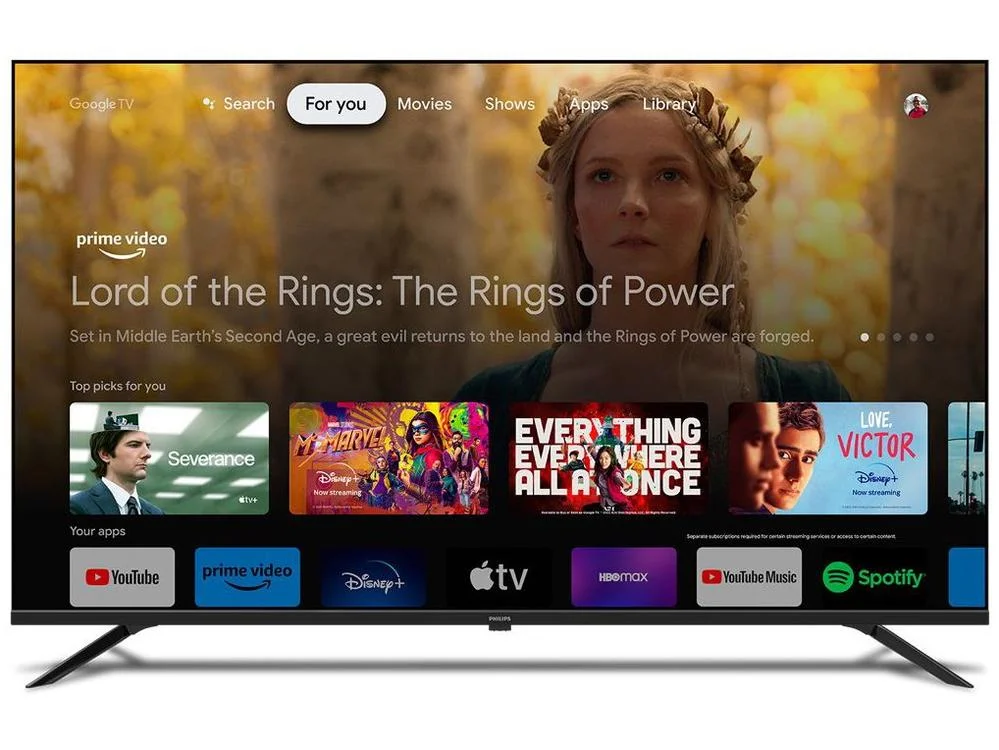 Smart TV 58" 4K UHD LED Philips 58PUG7019/78 Wi Fi Bluetooth Google Assistente 3 HDMI 2 USB 8