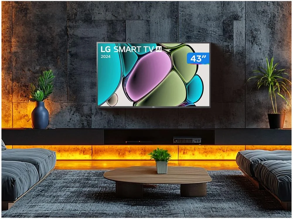 Smart TV 43" Full HD LCD LG 43LR6700PSA AI Processor Wi-Fi e Bluetooth 2 HDMI 1 USB Smart TV 43" Full HD LCD LG 43LR6700PSA AI Processor Wi-Fi e Bluetooth 2 HDMI 1 USB