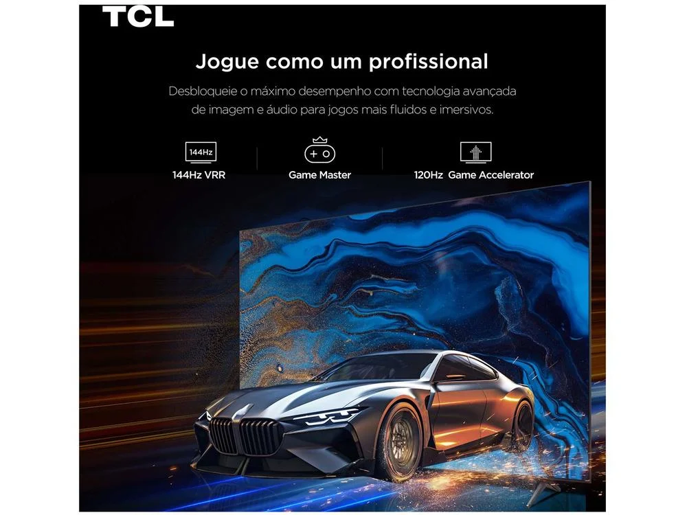 Imagem 10 de 14 do produto Smart TV  65" TCL 4K UHD MiniLED 65C6K 120Hz Google TV AiPQ Google Assistente 4 HDMI 2 USB