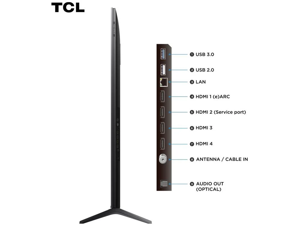Imagem 13 de 14 do produto Smart TV  65" TCL 4K UHD MiniLED 65C6K 120Hz Google TV AiPQ Google Assistente 4 HDMI 2 USB