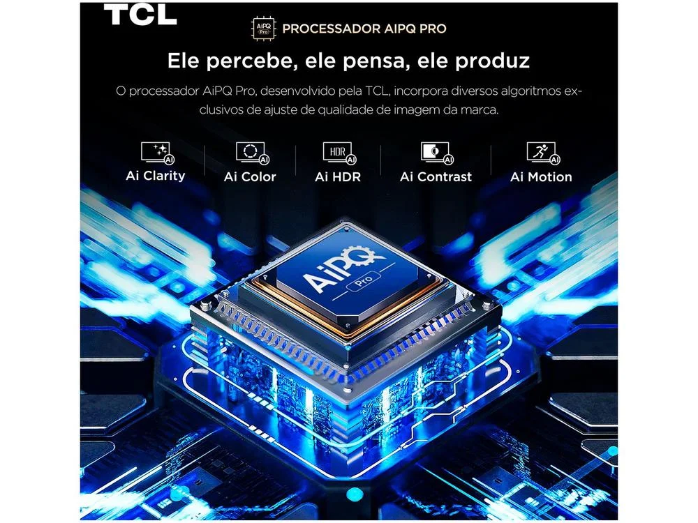 Smart TV 65 TCL 4K UHD MiniLED 65C7K 144Hz Google TV AiPQ Pro Google Assistente 4 HDMI - view 6