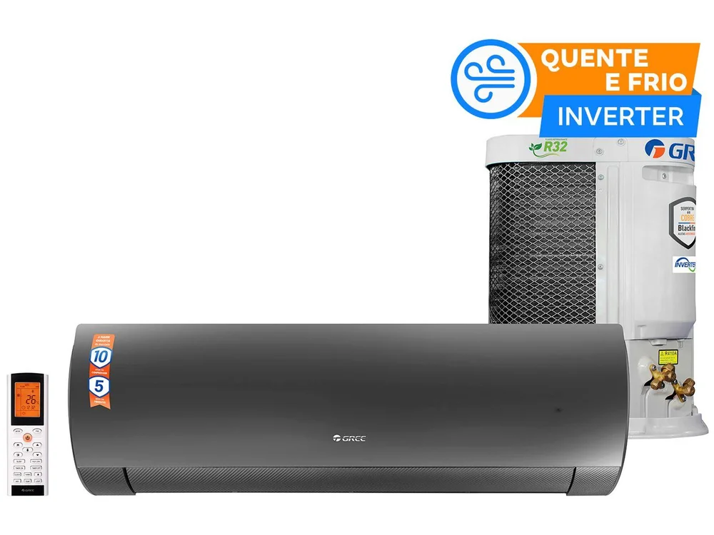 Imagem 2 de 10 do produto Ar-condicionado Split 9000 BTUs Gree Inverter Quente e Frio G Diamond Auto GWH09ACA-D6DNA1A