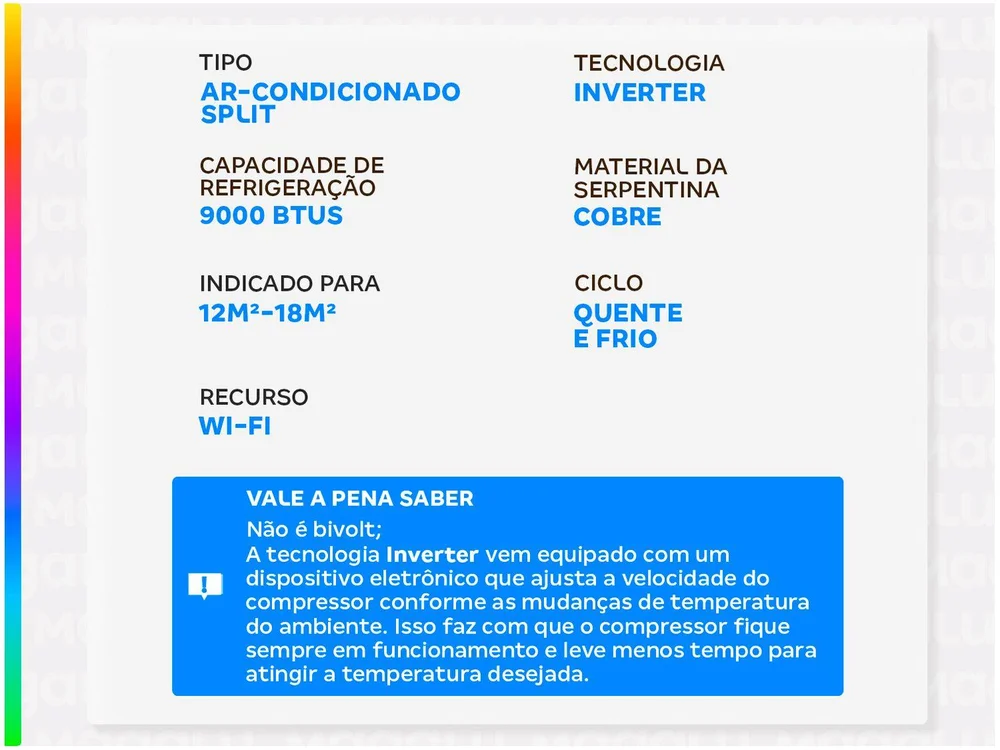 Imagem 3 de 10 do produto Ar-condicionado Split 9000 BTUs Gree Inverter Quente e Frio G Diamond Auto GWH09ACA-D6DNA1A