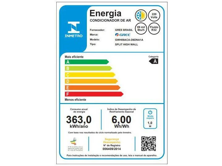 Imagem 10 de 10 do produto Ar-condicionado Split 9000 BTUs Gree Inverter Quente e Frio G Diamond Auto GWH09ACA-D6DNA1A