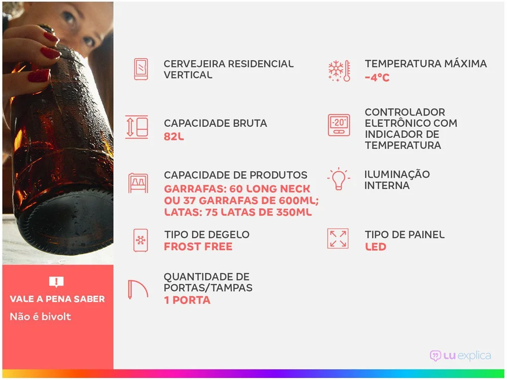 Cervejeira Consul Titanium 82L Display Na Porta - view 19