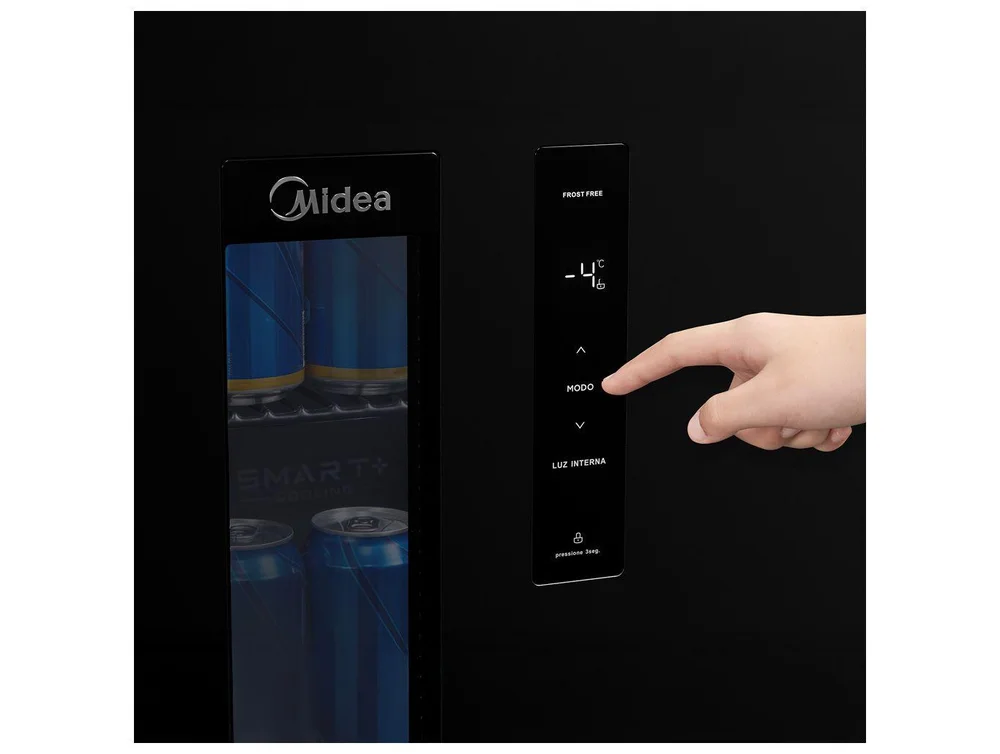 Cervejeira Midea MDRX150FGGDX01 Vertical Preta 82L Frost Free Cervejeira Midea MDRX150FGGDX01 Vertical Preta 82L Frost Free