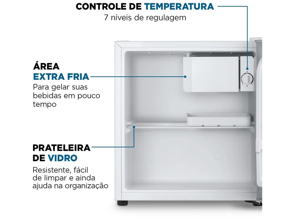 Frigobar Mondial 46L Branco e Cinza FGB-01-W50 - view 3