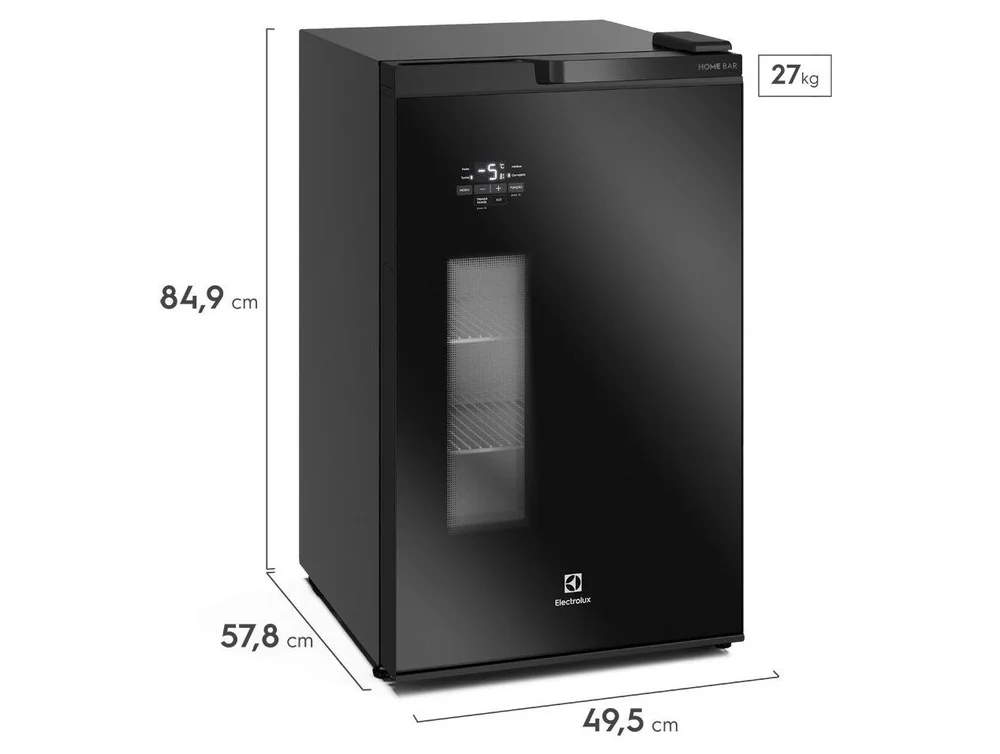 Cervejeira Electrolux Home Bar EB100 Vertical Preta 108,5L Frost Free - view 8