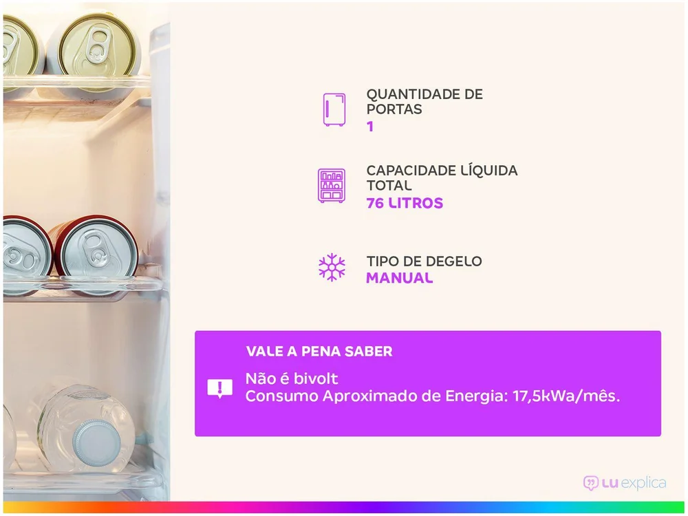Imagem 2 de 16 do produto Frigobar Consul 76 litros com Gaveta Multiuso CRC08CB