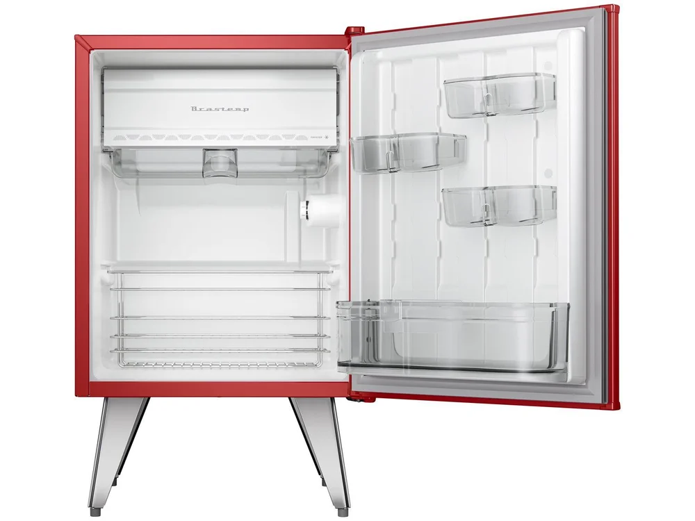 Imagem 5 de 9 do produto Frigobar Brastemp 76L Vermelho Retrô BRA08HV
