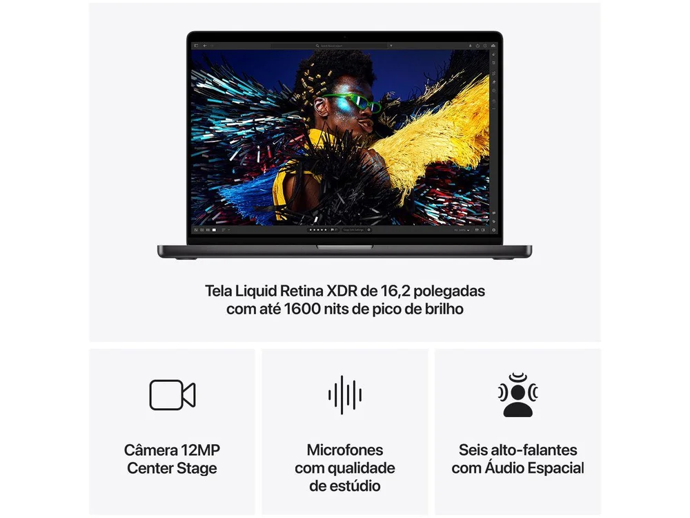 新品未開封/MacBook Pro 16” M4 Max /48GB / 1TB MacBook Pro 16” M4 Max / 48GB / 1TB SSD - Go Imports é confiável e