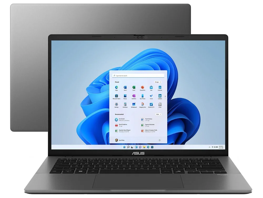 Notebook Asus Vivobook S14 S3407ca Intel Core Ultra 5 225h 16gb Ram 512gb SSD WINDOWS 11 Tela 14 LED Fhd Silver - Ly113w