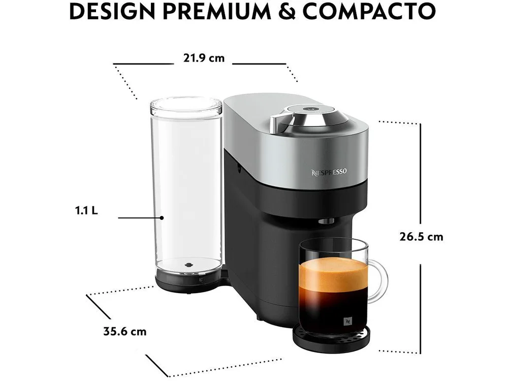 Cafeteira Nespresso Vertuo POP+ GCV6BR Titânio GCV