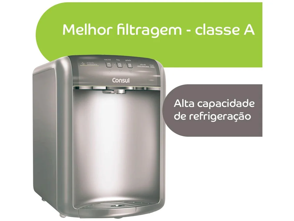 Imagem 4 de 13 do produto Purificador de Água Consul CPB36AF Com Refrigeração por Compressor Titanium
