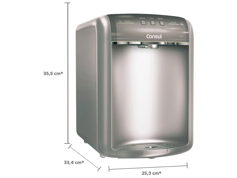 Imagem 10 de 13 do produto Purificador de Água Consul CPB36AF Com Refrigeração por Compressor Titanium