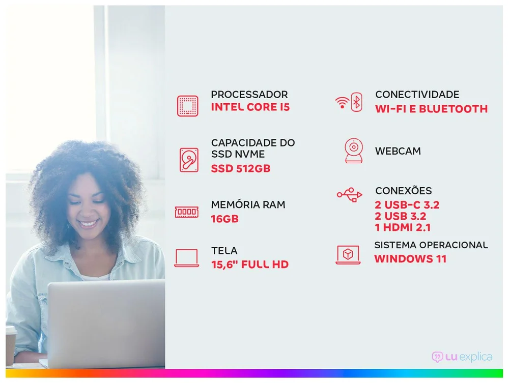 Notebook Acer Aspire Go 15 AG15-71P-59FH Intel Core i5 16GB RAM 512GB SSD 15,6” Full HD Windows 11 NX.JF6AL.00C - view 2