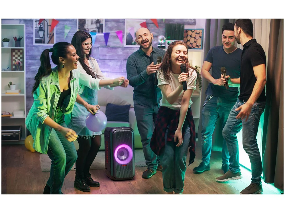 Caixa de Som LG Xboom XL5T Bluetooth Portátil IPX4 200W RMS Iluminação de Festa e Visor de Pixel LED - view 12