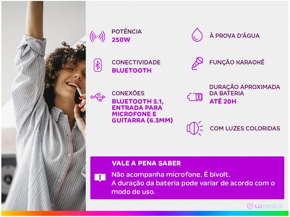 Caixa de Som LG Xboom XL7S Bluetooth - view 2