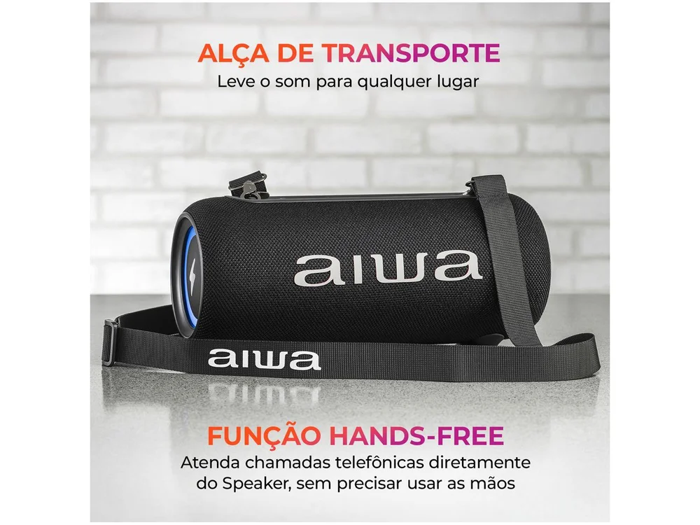 Imagem 6 de 12 do produto Caixa de Som Aiwa AWS-SP-04-LB Bluetooth Portátil 40W USB